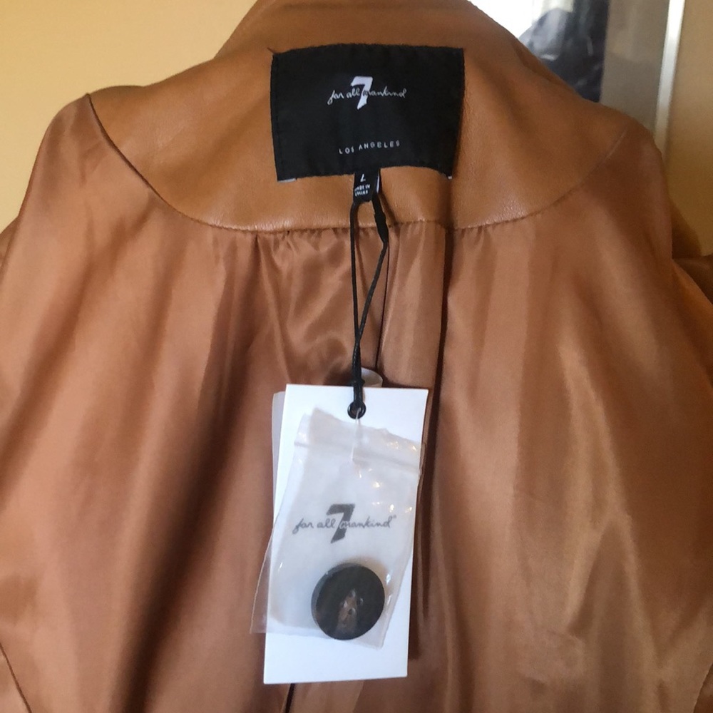 NWT 7 FOR ALL MANKIND FAUX LEATHER JACKET - Picture 6 of 11